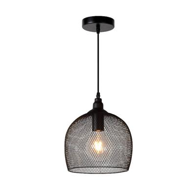 Lucide MESH - Hanglamp - Ø 22 cm - 1xE27 - Zwart
