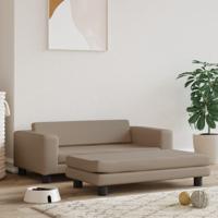 Hondenmand met verlengstuk 100x50x30 cm kunstleer cappuccino - thumbnail