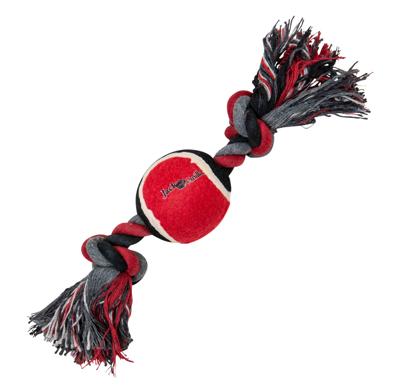 Jack and Vanilla Honden tennisbal met flostouw Jack and Vanilla Honden tennisbal met flostouw