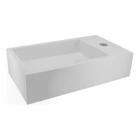 Wiesbaden Solid surface fontein rechts 40 x 22 x 10 cm mat wit - thumbnail