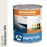 Afinol Metaalverf Gebroken Wit (RAL 9010) 750 ml - thumbnail