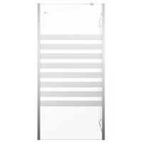 VidaXL Badwand gestreept 120x68x130 cm gehard glas - thumbnail