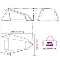 VidaXL Tunneltent 2-persoons waterdicht blauw - thumbnail