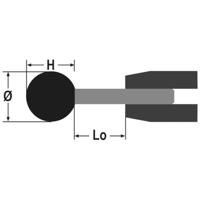 Beta 11131 15X15 Stiftslijpsteen | roze korund slijpkorrel | keramische binding | bol vorm | 25 stuks - 111310015 111310015 - thumbnail