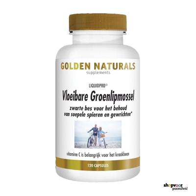 Golden Naturals Vloeibare Groenlipmossel Capsules Golden Naturals Vloeibare Groenlipmossel Capsules