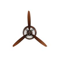 Muurklok Home ESPRIT Koper PVC Metaal Propellers 75,5 x 8 x 75 cm - thumbnail