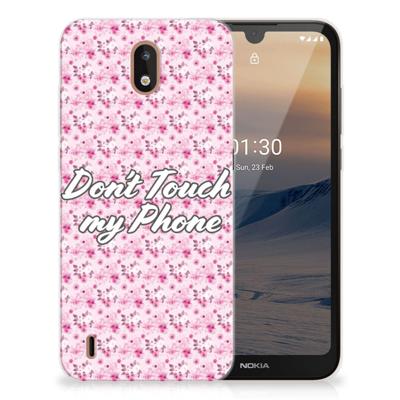 Nokia 1.3 Silicone-hoesje Flowers Pink DTMP Nokia 1.3 Silicone-hoesje Flowers Pink DTMP