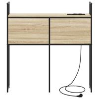 Opberghoofdbord met hoofdeinde met opslag Sonoma eiken 90 cm Bewerkt hout - thumbnail