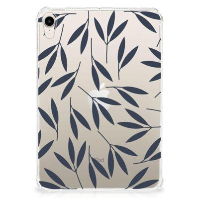 Apple iPad mini 6 (2021) Siliconen Hoesje Leaves Blue