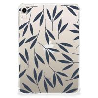 Apple iPad mini 6 (2021) Siliconen Hoesje Leaves Blue - thumbnail