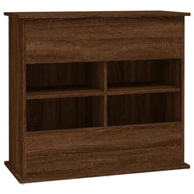 Aquariumstandaard 81x36x73 cm bewerkt hout bruin eikenkleur - thumbnail