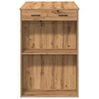 Bartafel 102x70x103,5 cm bewerkt hout artisanaal eikenkleurig - thumbnail