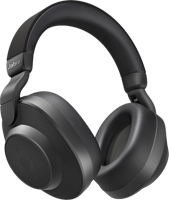 Jabra Elite 85h over-ear hoofdtelefoon - actieve ruisonderdrukking draadloze oortelefoon met lange levensduur van de batterij voor oproepen en muziek - zwart - thumbnail