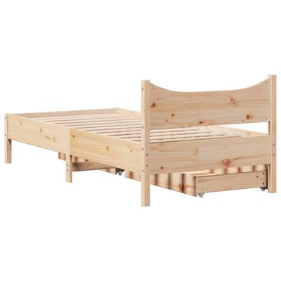 Bedframe met lades massief grenenhout 120x190 cm