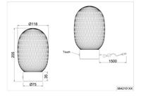 Trio TafellampFacette zwart met smoke glas - 564210154 - thumbnail