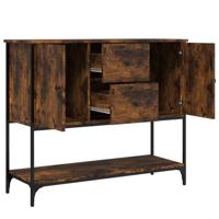 Dressoir 100x36x85 cm bewerkt hout gerookt eikenkleurig - thumbnail