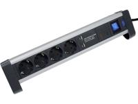 AS Schwabe 18361 Stekkerdoos met schakelaar Zwart, Zilver Randaarde stekker 1 stuk(s) - thumbnail