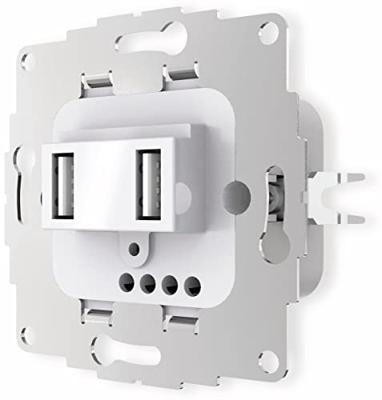 2USB 2U-449474 1-voudig Inbouwstuk IP20 Lichtgrijs