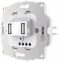 2USB 2U-449474 1-voudig Inbouwstuk IP20 Lichtgrijs - thumbnail