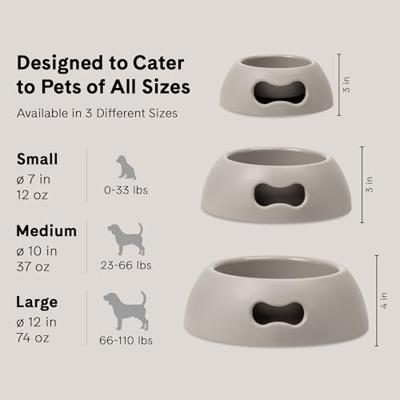 Voerbak voor honden United Pets Pappy 2,2 L Grijs Polypropyleen