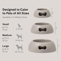 Voerbak voor honden United Pets Pappy 350 ml Grijs Polypropyleen - thumbnail