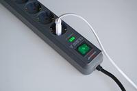 Brennenstuhl 1159710 Eco-Line PDU Stekkerdoos 6 Sockets met Schakelaar en Overspanningsbeveiliging Zwart -1,5 meter - thumbnail