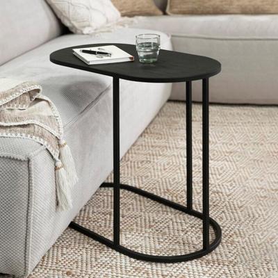 DTP Home Ovale Laptoptafel 'Terra' Teakhout, 65 x 35cm, kleur Zwart DTP Home Ovale Laptoptafel 'Terra' Teakhout, 65 x 35cm, kleur Zwart