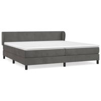 Boxspring met matras fluweel donkergrijs 200x200 cm - thumbnail