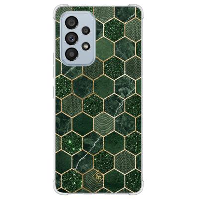 Samsung Galaxy A53 shockproof hoesje - Kubus groen