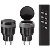 KlikAanKlikUit AGC2-3500R Compacte Stekkerset voor Buiten Zwart - thumbnail