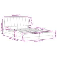 Bedframe zonder matras 140x200 cm fluweel zwart - thumbnail