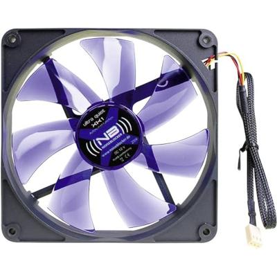 NoiseBlocker BlackSilent XK1 PC-ventilator Zwart, Blauw (transparant) (b x h x d) 140 x 140 x 25 mm
