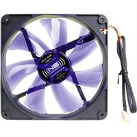 NoiseBlocker BlackSilent XK1 PC-ventilator Zwart, Blauw (transparant) (b x h x d) 140 x 140 x 25 mm - thumbnail