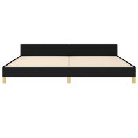 Bedframe zonder matras stof zwart 200x200 cm - thumbnail