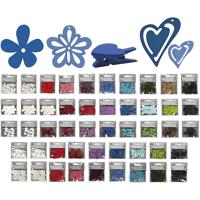 Creativ Company Houten decoraties, inhoud kan variëren , diverse kleuren, 50 doos/ 1 doos - thumbnail