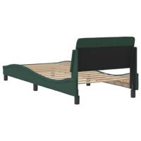Bedframe zonder matras 80x200 cm fluweel donkergroen - thumbnail