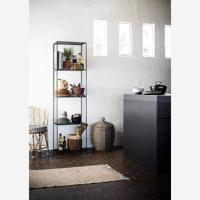 Madam Stoltz mand set van 3 wicker paper zwart 24 x 10,5 - thumbnail