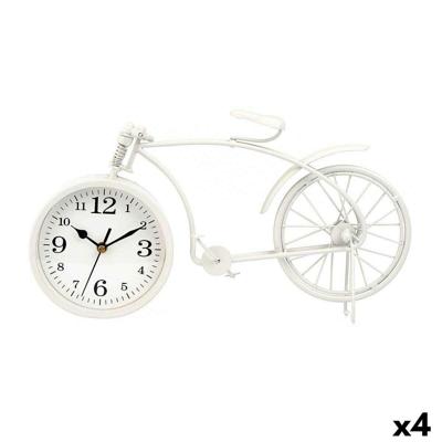 Tafelklok Gift Decor Wit Fiets (4 Stuks)