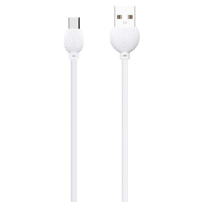 awei CL-62 2 in 1 2.5A USB-C / Type-C opladen + transmissie aluminiumlegering Double-sided invoeging datakabel lengte: 1 m (wit)