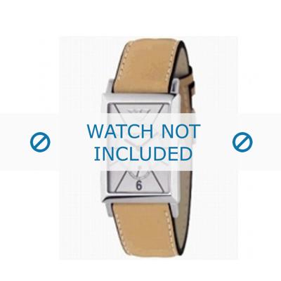 Horlogeband Armani AR0128 Leder Cognac 20mm