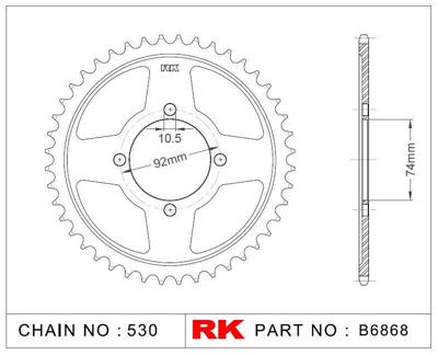 RK Chain wheel 530 39z steel silver