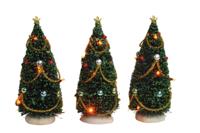 Luville General Christmas tree with flashing lights 3 pieces - thumbnail
