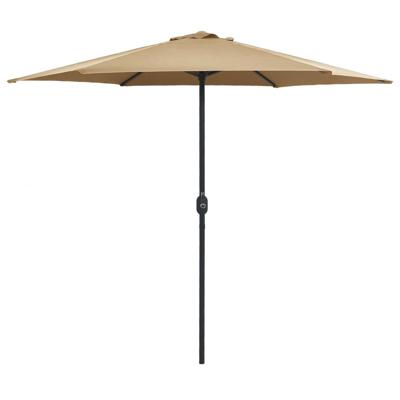 VidaXL Parasol met aluminium paal 270x246 cm taupe VidaXL Parasol met aluminium paal 270x246 cm taupe