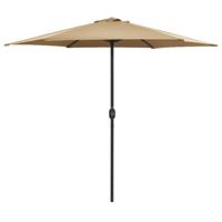 VidaXL Parasol met aluminium paal 270x246 cm taupe - thumbnail