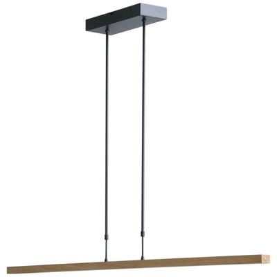 Masterlight HanglampOak zwart nikkel met hout 134cm - 2786-81-NA-P-DW