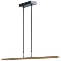 Masterlight HanglampOak zwart nikkel met hout 134cm - 2786-81-NA-P-DW - thumbnail