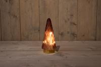 Glazen Boom Mat Bordeaux Met Gouden Voet 10.5X24.5Cm 3Xaaa kerstverlichting Anna's Collection - Annas collection - thumbnail