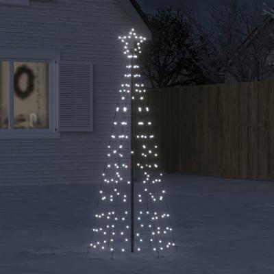 VidaXL Led-kerstboom met spikes 220 led's koud wit 180 cm