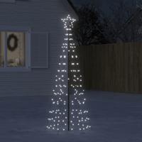 VidaXL Led-kerstboom met spikes 220 led's koud wit 180 cm - thumbnail