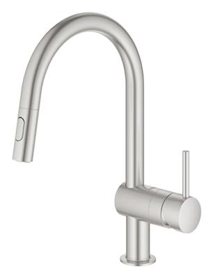 GROHE Minta Keukenkraan - hoog - draaibare/uittrekbare uitloop - 2 straalsoorten - supersteel geborsteld 32321DC2
